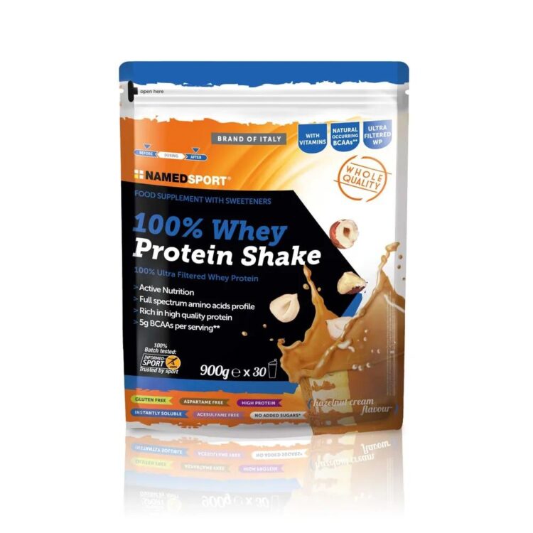 Eiwitshake - NAMEDSPORT 100% Whey Protein Shake - 900 gram - Hazelnoot