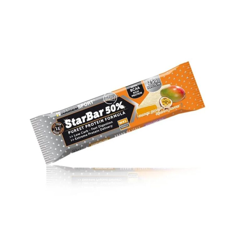 Proteinbar - NAMEDSPORT Starbar 50% protein - 1 x 50 gram - Mango Pass