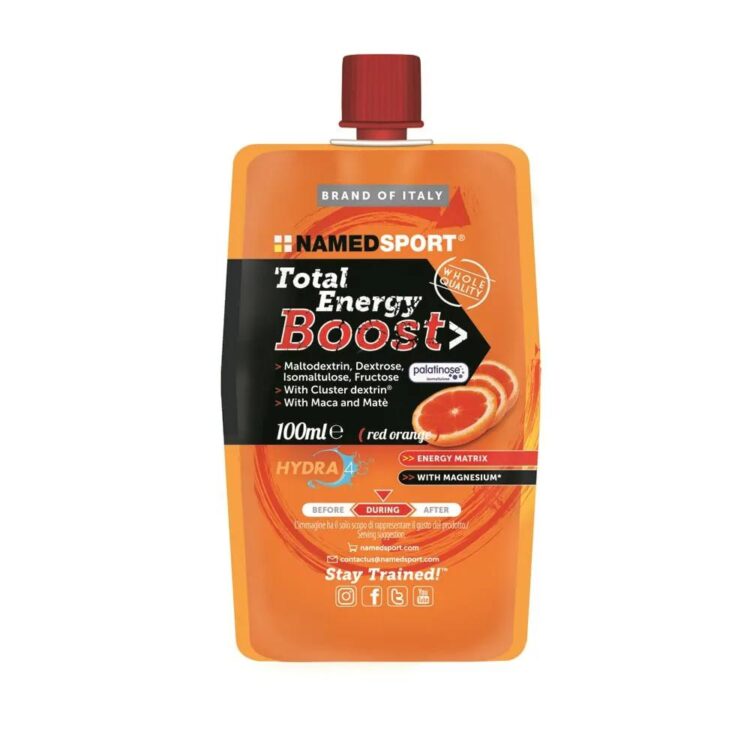 Sportgel - NAMEDSPORT Total Energy Boost - 1 x 100 ml - Rode Sinaasapp