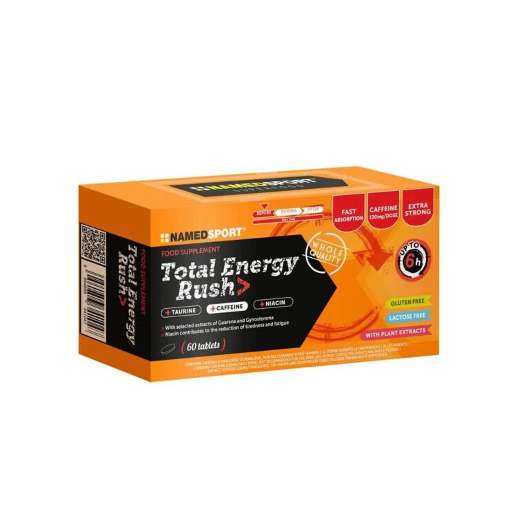 Sportsupplement - NAMEDSPORT Total Energy Rush - Doos met 60 tabletten