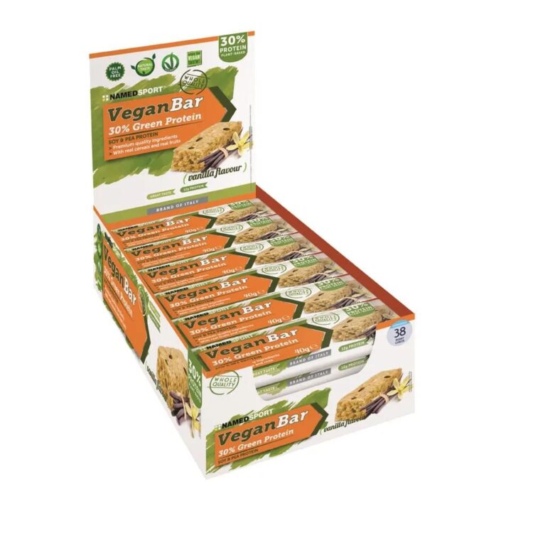 Vegan Proteinbar - NAMEDSPORT - Doos van 24 stuks - Vanille