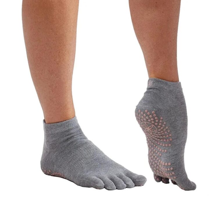 Yogasokken - Gaiam Grippy Socks - Grijs - 2 paar