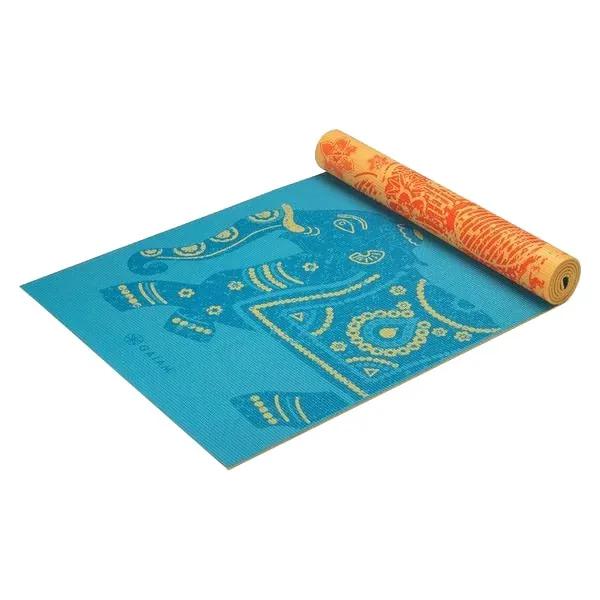 Yogamat - Gaiam Premium Elephant Reversible - Blauw / Oranje