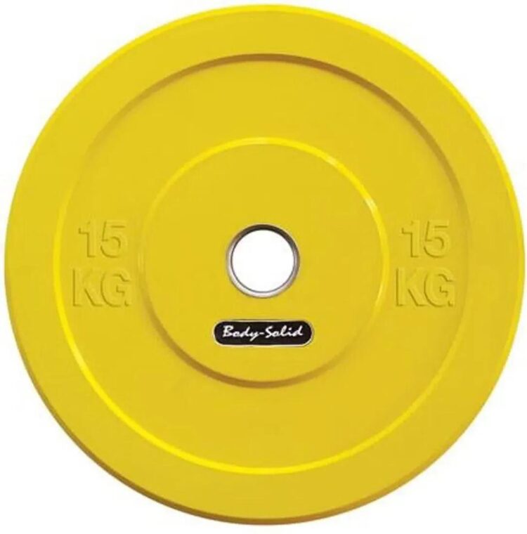 Olympische Halterschijf 50 mm - Body-Solid Bumper Plate - 15 kg - Rubb