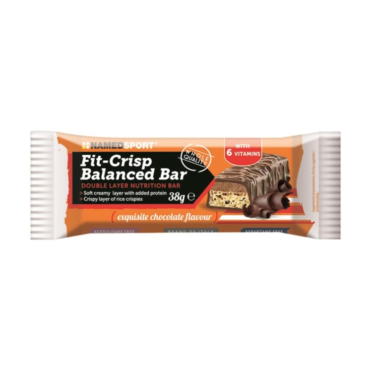 Proteinbar - NAMEDSPORT Fit Crisp Balanced Bar - 1 x 38 gram - Chocola
