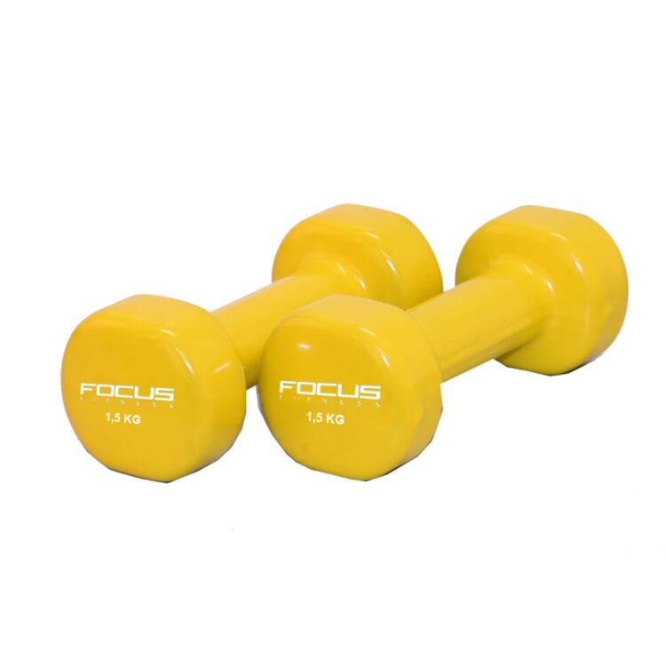 Vinyl Dumbbells - Focus Fitness - 2 x 1,5 kg