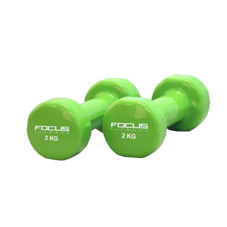 Vinyl Dumbbells - Focus Fitness - 2 x 2 kg